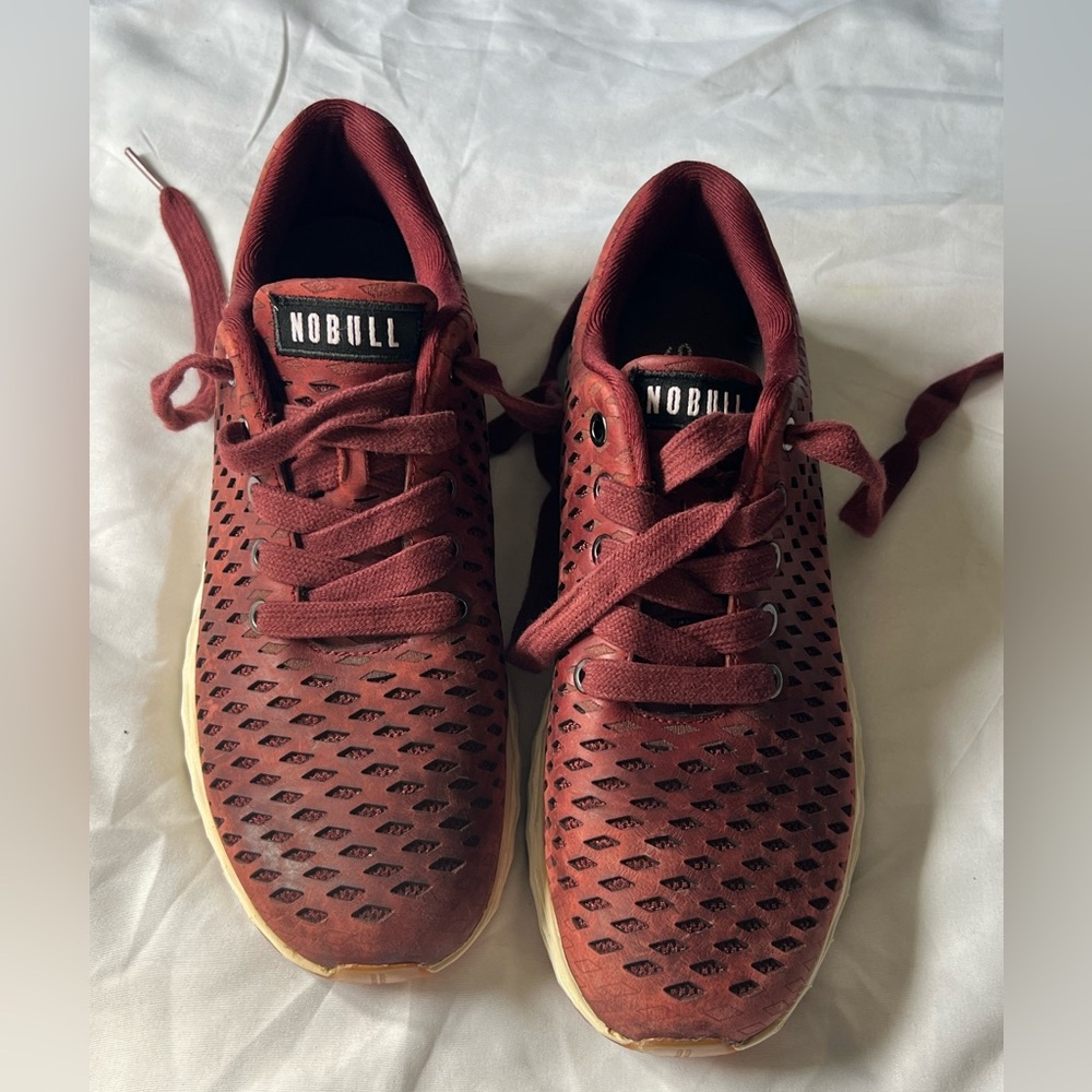 NOBULL unisex Maroon Perforated Training Sneakers